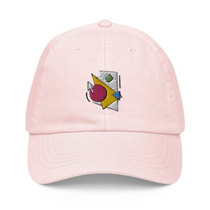 Geometrics - Vaporwave, 80s, 90s, Pastel, Baseball, Hat, Cap, (One Size)