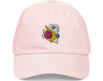 Geometrics - Vaporwave, 80s, 90s, Pastel, Baseball, Hat, Cap, (One Size)