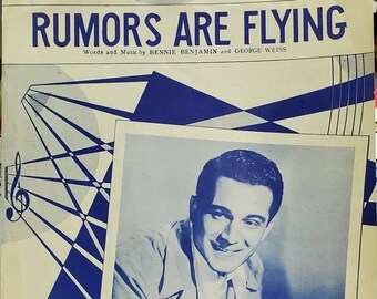 Rumors Are Flying Vintage Sheet Music 1946 Perry Como