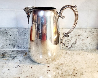 Vintage Silverplate Water Pitcher Vase Wm Rogers