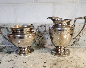 Universal Silverplate Sugar Bowl and Creamer Set