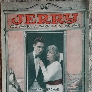 1919 Sheet Music Lou Feist Jerry You Warra A Warrior in the War Irish War Song