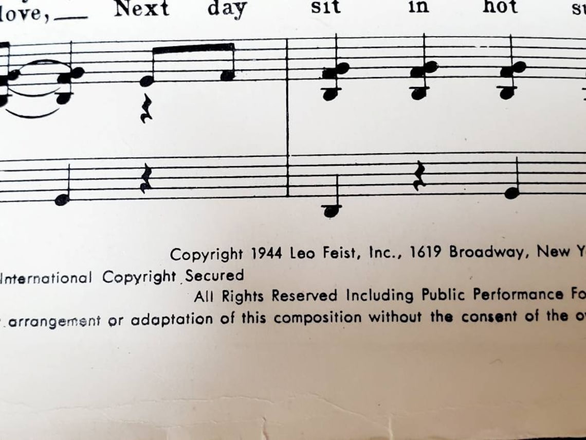 Rum and CocaCola Vintage Sheet Music Andrews Sisters Wartime Etsy