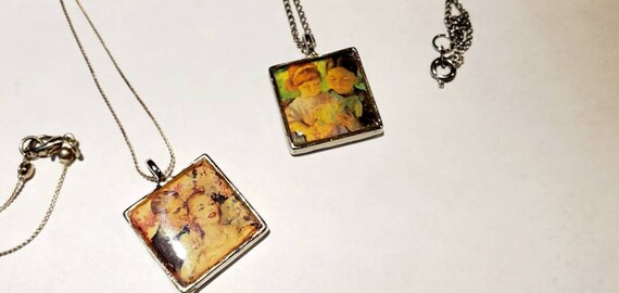 Vintage Advertising Pendant Necklaces Resin Lot o… - image 3