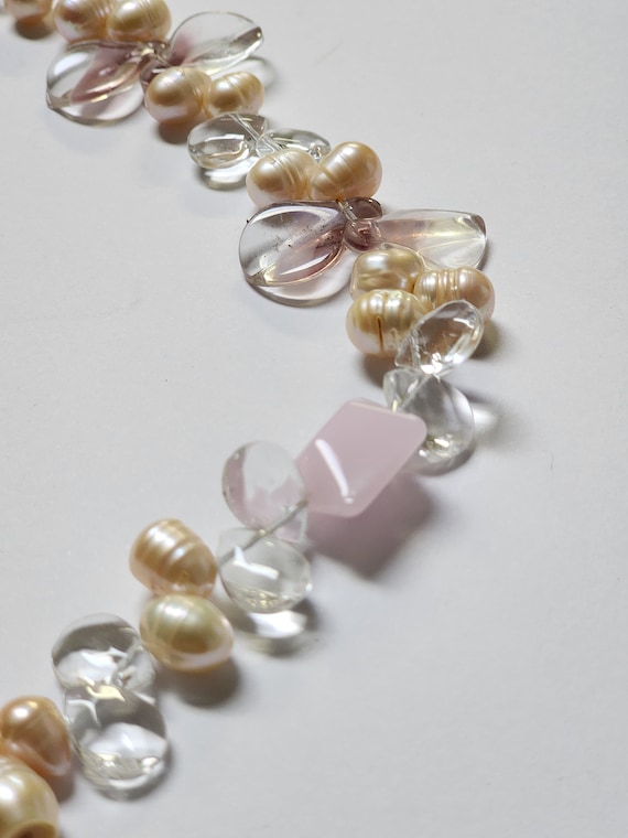 Freshwater Pearl and Glass Bead Necklace 18 Inche… - image 8