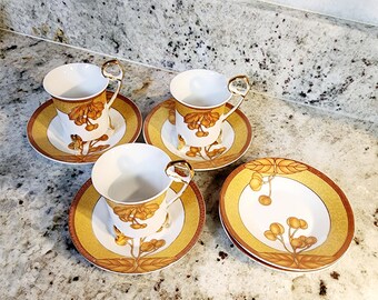 Yamasen Jakarta Fine Porcelain Gold Collection 3 Footed Tea