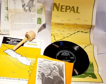 World Explorers Program Study of Nepal with Prayer Wheel 1971 Educational Supplements Corporation