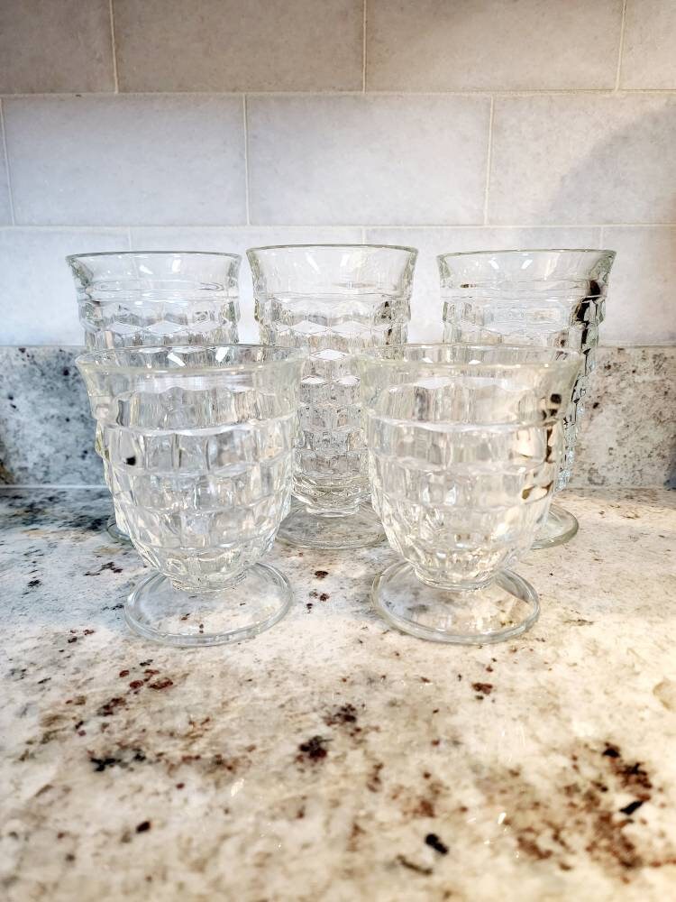 Oval Pattern Glass Cup Vintage Embossed Glass Water Cup Iced - Temu