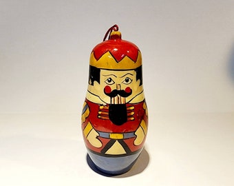 Vintage Notenkraker Ornament 3 inch Handgeschilderd