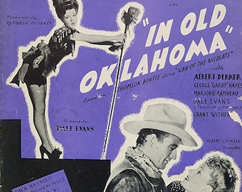 Put Your Arms Around Me, Honey 1937 Sheet Music from Republic Pictures "In Old Oklahoma"