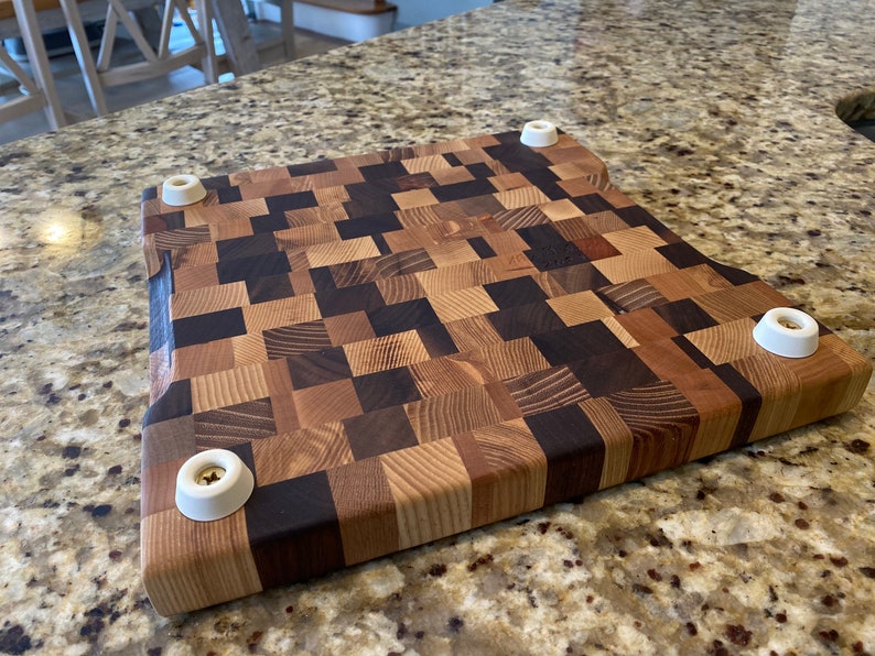 Chaotic Pattern Endgrain Cutting Board Etsy