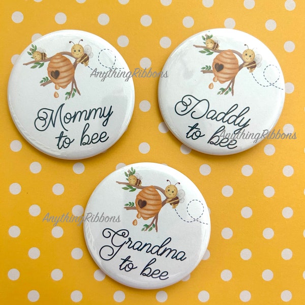 Bee Theme Baby Shower Pins