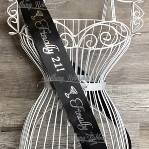 Finally 21 personalized birthday sash- 21st Birthday Sash- Legal to drink