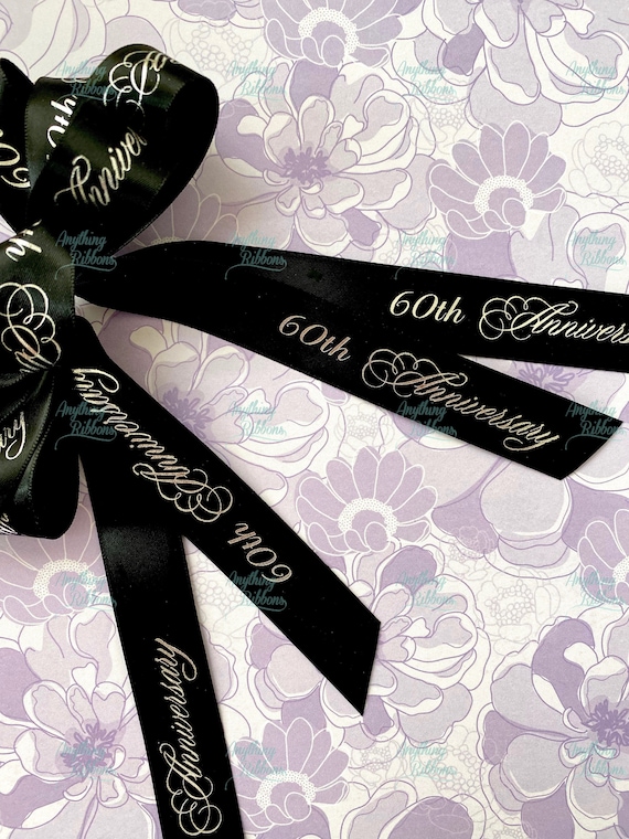 60th Wedding Anniversary 7/8 Inch Personalized Continuous | Etsy