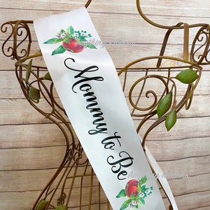 Apple of Our Eye Baby Shower Sash - apple baby shower sash