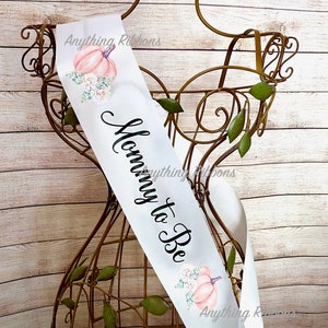 Pink Pumpkin Baby Shower Sash