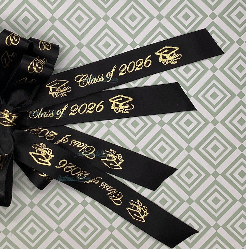 7/8 Inch Wide Class of 2026 Continuous Printed Hot Stamped Ribbon. - Etsy