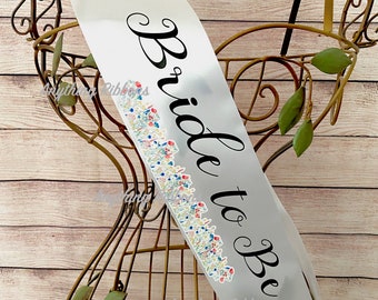 Wildflower Bride to Be Sash