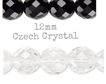 czech crystal beads SALE Orange czech beads,242 USA 12mm Czech crystal beads 12mm fire polished faceted crystals