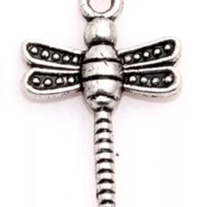 1-Antiqued silver dragonfly charms, dragonfly beads, craft antique silver,Antiqued silver  charms, pendant charms, 139Ships USA