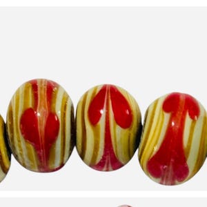 Cuentas redondas de vidrio de Murano rojo irregular, cuentas de vidrio de Murano, cuentas de vidrio de flor de 14 mm, cuentas de vidrio de Murano, 164 envíos a EE. UU.