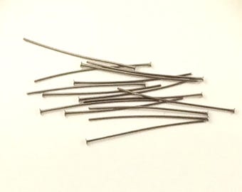Spilli con testa color canna di fucile calibro 24, spilli con testa da 1 pollice, 100 spilli con testa color canna di fucile, spilli con testa da 1 pollice, SS219