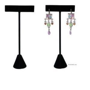1-Black Velvet  Earring Display, Velvet Black Earring Stand, jewelry display stand