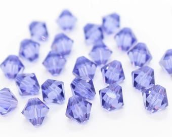 Tanzanietkraal Swarovski-kristal, kristallen bicone-kralen, paarse Oostenrijkse kristalkralen, ronde Swarovski-kralen, wordt verzonden uit de VS #539