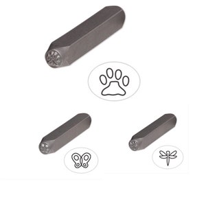 Customizing Jewelry  Punch Steel Tool Set, Metal Stamping Kit, Dog Paw, dragonfly, butterfly
