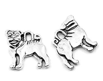 1-HUND berlocker Hundberlocker, hantverk antikt silver, silverarmband berlockpärlor, 102 fartyg USA