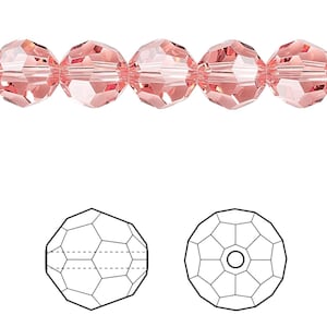 Light Rose Czech crystal fire polished beads, Pink glass beads, Pink faceted crystal beads, czech beads,4mm Beads ships USA