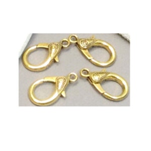 1-Parrot Jewlery clasp, 30mm Large Lobster clasps, Bright GOLD or Silver jewelry clasps,30mm Large gold parrot clasps, SS251, ships USA