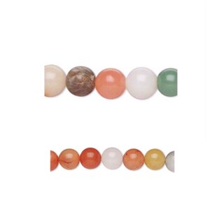 NEW! Multi-Gemstone Rounds, 10-11mm Natural colored round stones,  colorful gemstone bead supplies,jewelry supplies,