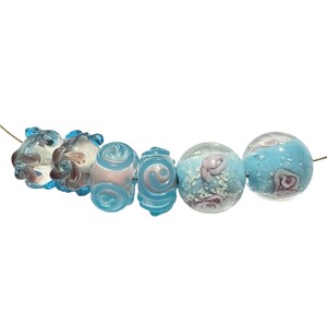 Lampwork Pairs, Blue Beads, 2-Blue  Lampwork bumpy polka dot beads, blue Bumpy Beads, beads,unique Lampwork beads 425 Ships USA