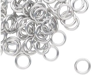 100 Biegeringe, 8 mm eloxiertes gehärtetes Aluminium Schmuckzubehör