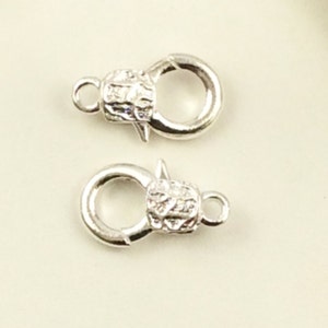 2-Large Lobster clasps,2- Bright silver jewelry clasps, 25x15  Large silver clasps, SS100, ships USA