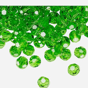 Green Austrian Crystal Green beads, 8mm Green faceted crystal Beads,10mm Beads  ,ships USA