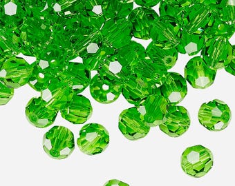 Green Austrian Crystal Green beads, 8mm Green faceted crystal Beads,10mm Beads  ,ships USA