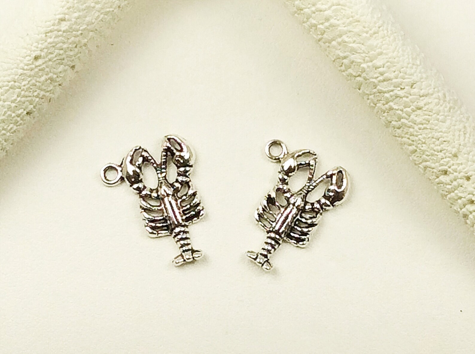 1lobster Charms 22mm Lobster Beads Craft Antique Etsy