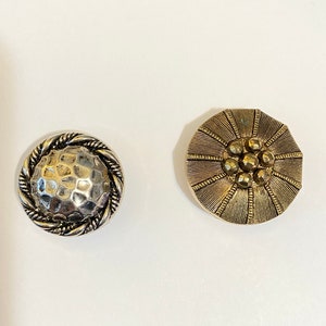 Vintage Button cover, Retro style Silver button cover, vintage bronze button cover,vintage jewelry  supplies-ships USA