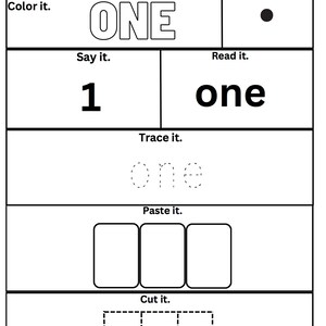 Printable 1-10 Number Worksheet