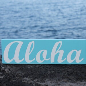 Aloha wood sign