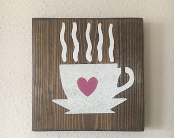 Handmade Coffee Bar Sign | Painted Wood Pallet Art