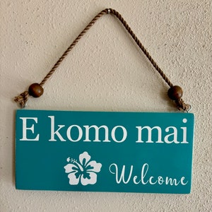 E Komo Mai Sign - Etsy
