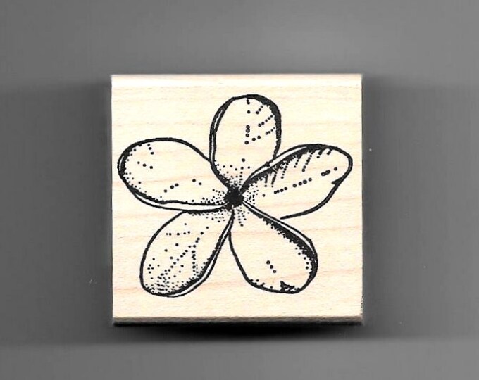 Plumeria Flower Rubber Stamp Etsy