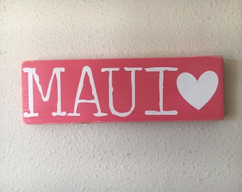 I Love MAUI pallet wood sign
