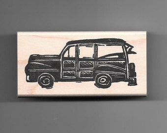 Woody Car Rubber Stamp