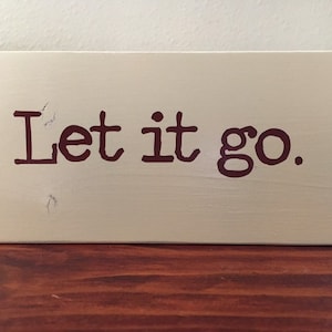Let it Go Mini Wood Sign | Maui Handmade Shelf Sitter