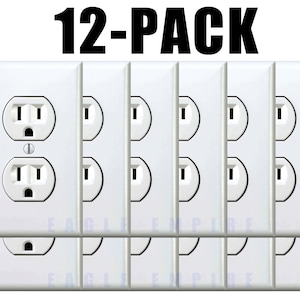 Electrical Outlet Stickers 12-Pack Prank Fake Joke Funny Custom Decal HQ Sticker