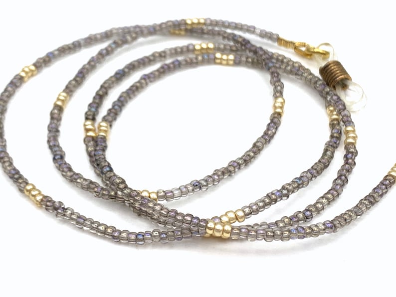 Eyeglass Necklace Beaded Glasses Chain Gold Eyeglass Chain Etsy